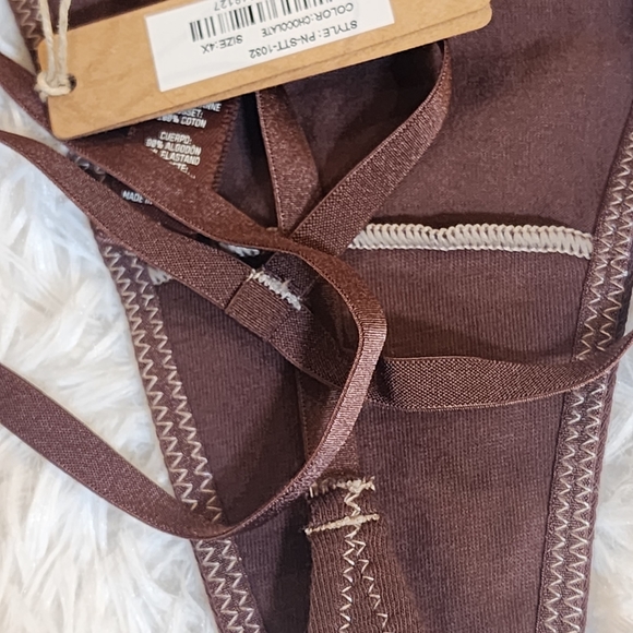 SKIMS COTTON JERSEY T-STRING THONG | CHOCOLATE/4X - Picture 8 of 13